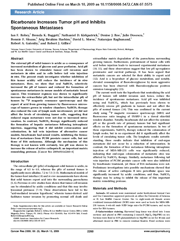 Bicarbonate Increases Tumor pH and Inhibits Spontaneous Metastases